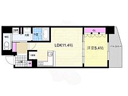 リーガル京都西陣2 1LDKの間取図画像
