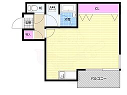 ホーユウコンフォルト二条城前 ワンルームの間取図画像