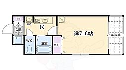 グランドパレス祗園古門前 1Kの間取図画像