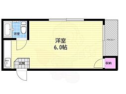 コーポラス河合 1Kの間取図画像