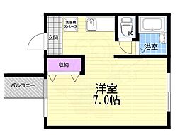 寿苑ビル 1Kの間取図画像