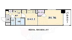 エステムプラザ京都烏丸五条 1Kの間取図画像