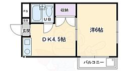 ボックスハウス 1DKの間取図画像