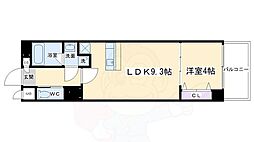アスヴェル京都東堀川 1LDKの間取図画像