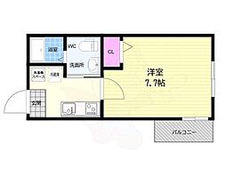 アークリード洛北 1Kの間取図画像