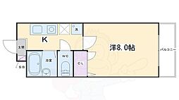 コモドエスペシオ勝山 1Kの間取図画像