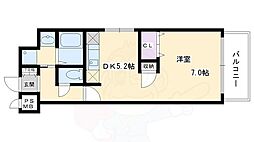 Cosmo3 1DKの間取図画像