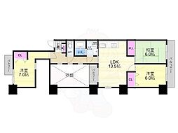 せんぼん有彩館 3LDKの間取図画像