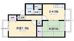 ナトゥーラ西賀茂 2DKの間取図画像