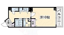ビレイユ真英河原町 1Kの間取図画像