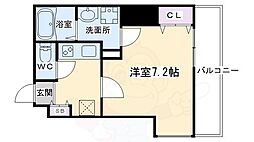 フォレスト西大路五条 1Kの間取図画像