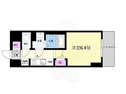 ファステート京都堀川スクエア 1Kの間取図画像