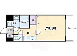 プラネシア星の子京都御所 1Kの間取図画像