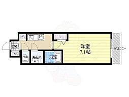プレデコート西京極 1Kの間取図画像