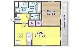 トラウムJTS 1LDKの間取図画像