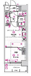 CREST TAPP 京都太秦天神川 dex I 1DKの間取図画像