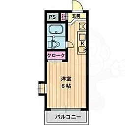 メゾン・ド・パンドール 1Kの間取図画像