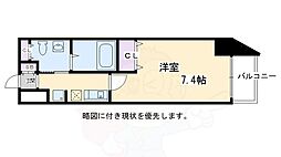 アーバンフラッツ四条西洞院 1Kの間取図画像