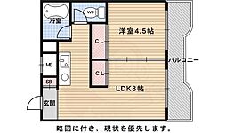 メゾン・ド・パルミエ 1LDKの間取図画像