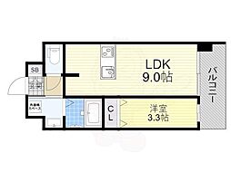 ファステート京都西院パール 1LDKの間取図画像
