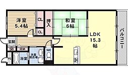 サニーソシア21 2LDKの間取図画像