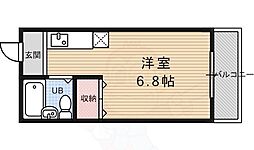 サードサークル1 1Kの間取図画像