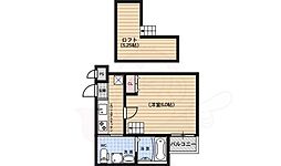 WEST9Mirror1号館 1SKの間取図画像