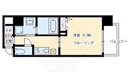 ジョイシティ二条城前 1Kの間取図画像