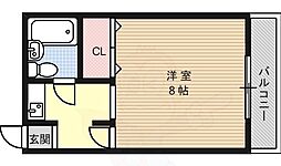 アウルマンション 1Kの間取図画像