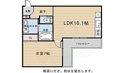 FIORE西院 1LDKの間取図画像
