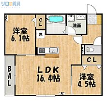 大阪府大阪市東淀川区豊里5丁目（賃貸アパート2LDK・3階・60.10㎡） その2