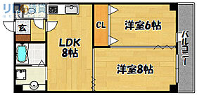 大阪府大阪市東淀川区小松1丁目（賃貸マンション2LDK・4階・43.00㎡） その2