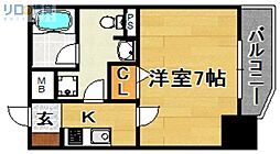 クレアートアドバンス北大阪 1Kの間取図画像