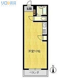 エバーグリーン新大阪 ワンルームの間取図画像