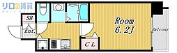 ララプレイス新大阪シエスタ 1Kの間取図画像