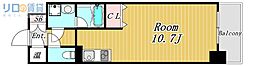グレンパーク新大阪2 ワンルームの間取図画像