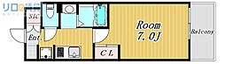 Luxe新大阪VI 1Kの間取図画像