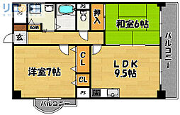 テラート1 2LDKの間取図画像