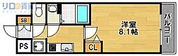 SAMTY上新庄RESIDENCE 1Kの間取図画像
