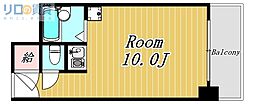 朝日プラザ新大阪 ワンルームの間取図画像