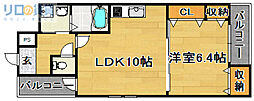フジパレス瑞光2番館 1LDKの間取図画像