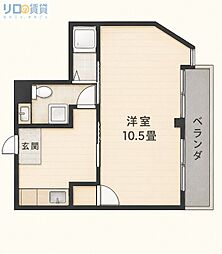 Oosumiレジデンシャル 1Kの間取図画像