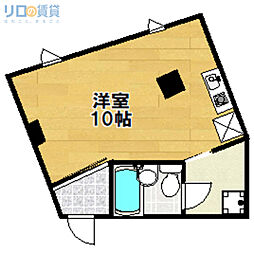 リーベ淡路ビル ワンルームの間取図画像