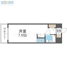 コボリマンション新大阪 ワンルームの間取図画像
