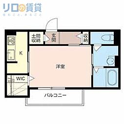 シャーメゾンルミナス ワンルームの間取図画像