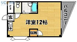 ハイツ上新小松 ワンルームの間取図画像