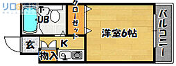 ドリームハイツ 1Kの間取図画像