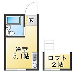 パークアベニュー千川 ワンルームの間取図画像