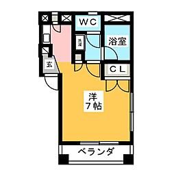 スカイパレス東武練馬 ワンルームの間取図画像