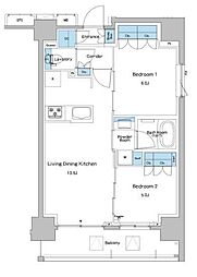 ルフォンプログレ志村坂上 2LDKの間取図画像